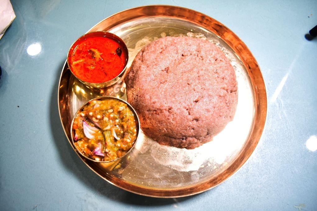 Ragi Sangati with Chutney